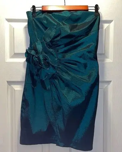 Jessica McClintock Emerald Green Mini Dress