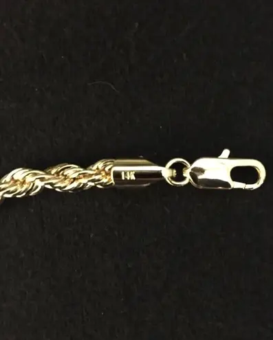 Gold Chain Rope Chain 24in 6mm And Icy Hamsa Pendant Set