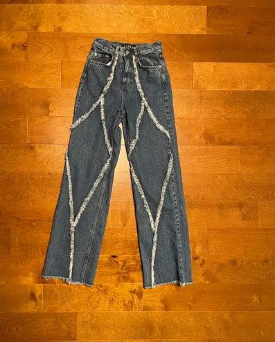 Piral Tassel High Waisted Palazzo Jeans Size XXS