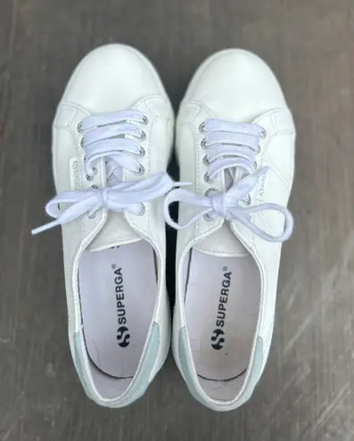 Superga White Platform