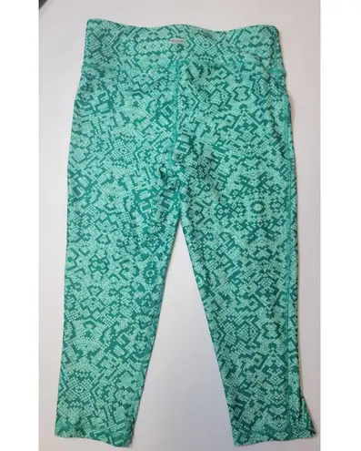 Energy zone Women's Teal & White Patterned Leggings Size S