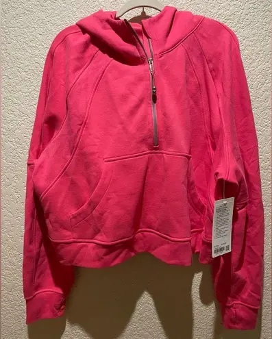 Lululemon NWT  Oversized Half Zip Scuba Hoodie Jacket Glaze Pink Size XL/XXL