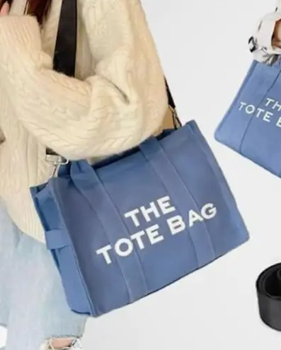 ✨Canvas Crossbody Tote Bags with Zip✨ Blue