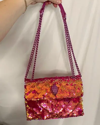 Kurt Geiger Kensington Sequin Shoulder Bag Pink