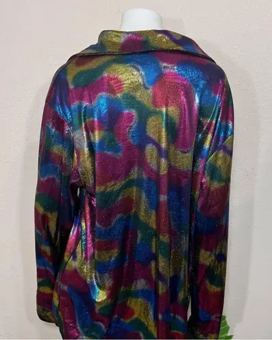 Disco 70’s Rainbow Metallic Top Size M