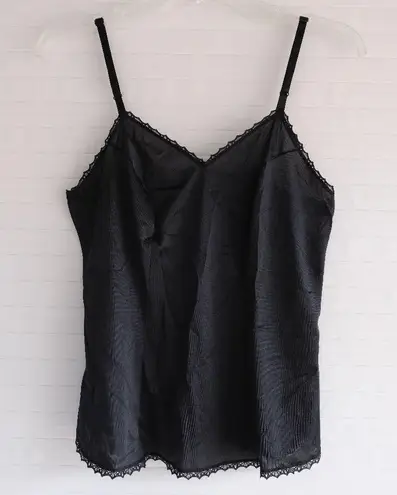 Vanity Fair Vintage Black Sheer Lace Chemise