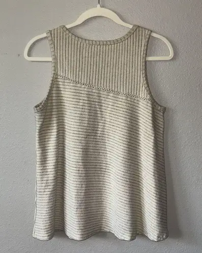 Doe & Rae beige ribbed sleeveless tank