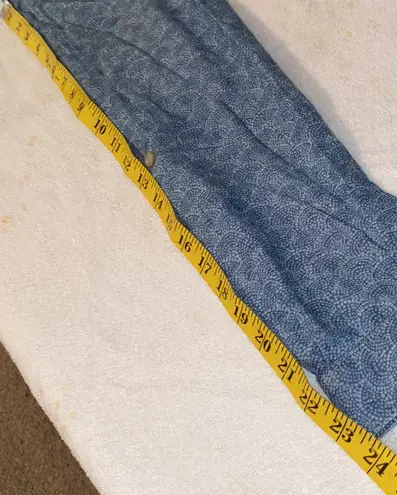 Duluth Trading blouse pullover 1/4 button down long sleeve swirl print size Med