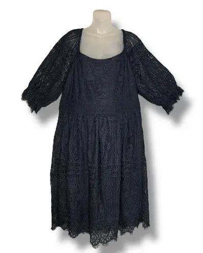 City Chic Giselle square neck lace dress