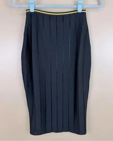 Missguided Black Sheer Striped Skirt sz 1 NWT Witchy Goth Vamp