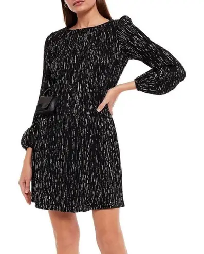 Maje Rocketa Synthetic Lurex Pleated Embellished Plissé Crepe Mini Black
Dress