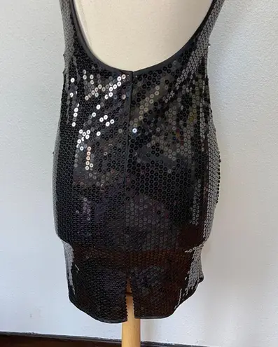 Capezio Solid Black Carpezio Collection Full Sequin Backless Dress