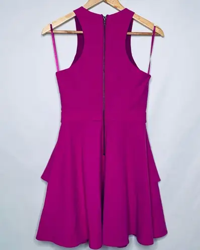 Adelyn Rae Gabardine Ruffle Fit and Flare Dress