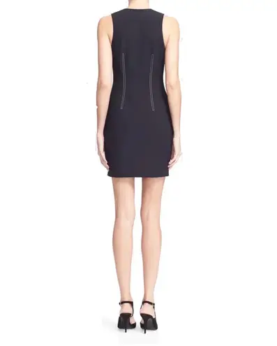 T By Alexander Wang Tech suiting full zip front black mini dress size 4 small