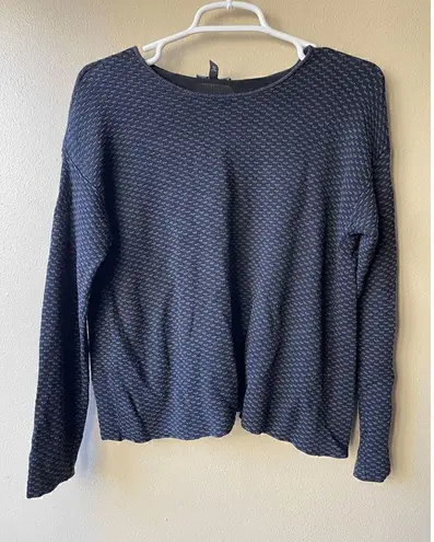 Eileen Fisher  Navy Blue and Black Tencel Open Back Sweater Women's Size XS - Image 1