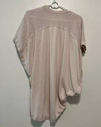 Lululemon  Long Weekend Wrap Transformable Mesh Sweater in Misty Pink One Size