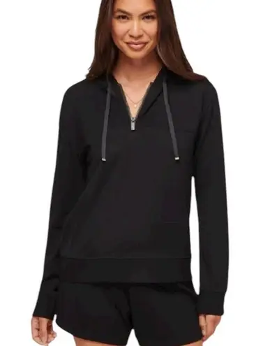 Travis Mathew Women's Friday Pointe 1/2 Zip Hoodie Black Size S
