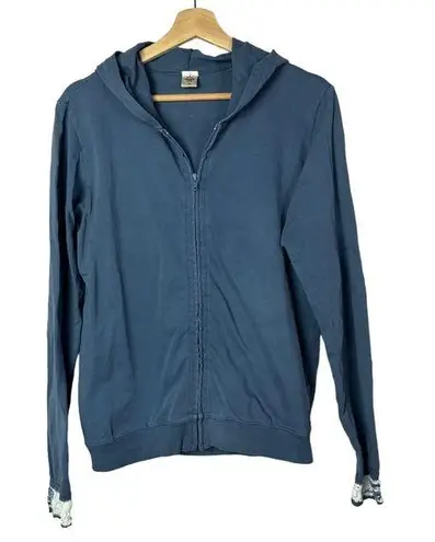 prAna  Blue Full Zip Cotton Y2K Athletic Jacket L