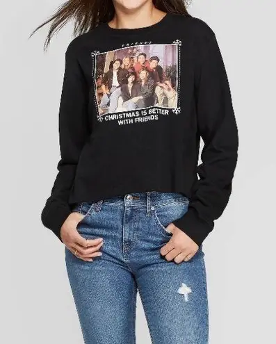 Ripple Junction NEW FRIENDS Juniors Sweatshirt size L Black