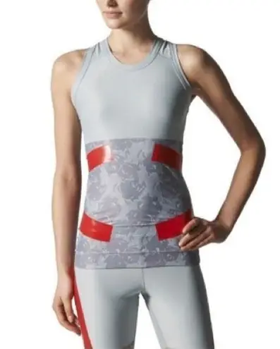Adidas by Stella McCartney Tech Fit Grey & Red Floral Active Tank Size M Gray Size M