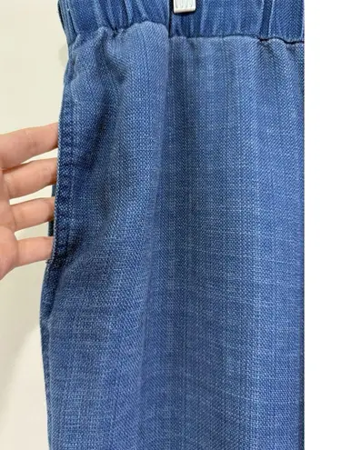 J Jill Pure Jill Indigo Crocking Shorewash Tencel Lyocell Pants Size XL Chambray Blue