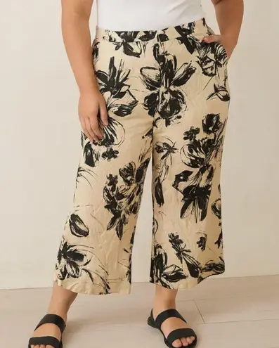 Bryn Walker Women's Size Medium Linen Cotton Blend High Rise Casual Pants