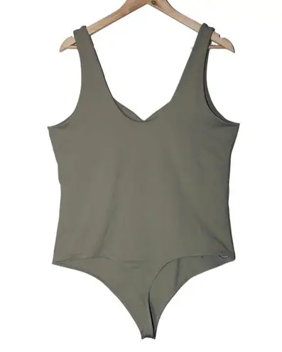 Abercrombie & Fitch Womens  Soft A&F Collection Green V-Neck Bodysuit Top Size XL - Image 2