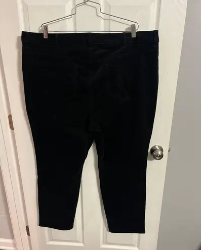 Gloria Vanderbilt Amanda Corduroy Pant Black Size 24W New With Tag