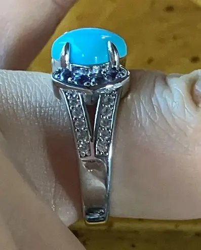 Sleeping Beauty Turquoise Tanzanite Sterling Silver Ring Size 7