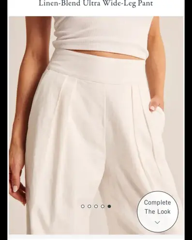 Abercrombie & Fitch Abercrombie and Finch Ultra Wide Leg Linen Pants - Image 4