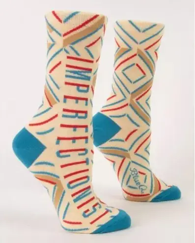 Blue Q NWT from Womenโs IMPERFECTIONIST CREW SOCKS, Soft Cotton, Great Gift ๐๐