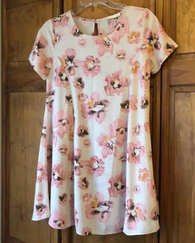 Jella Couture New Jella C Boutique Beige Pink Floral Dress Small