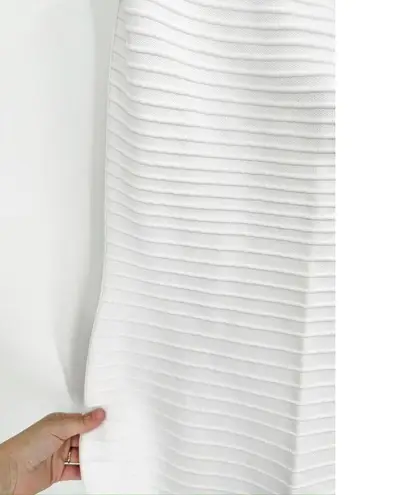 Retrofête Retrofete Kylie White Bandage Knit Column Maxi Dress Size Large