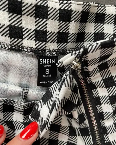 SheIn Black And White Gingham Pants