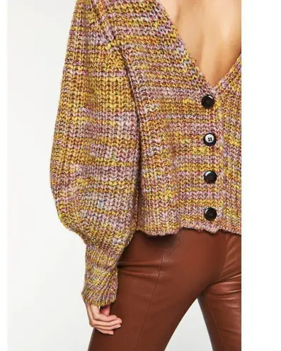 Ba&sh 💕💕 Gilet Haili Reversible Cardigan Sweater ~ Jaune Knit Small US 6 - Image 7