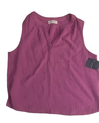 Lucky Brand  Women's Sleeveless Popover Shirt Super Pink Size Large New With Tags