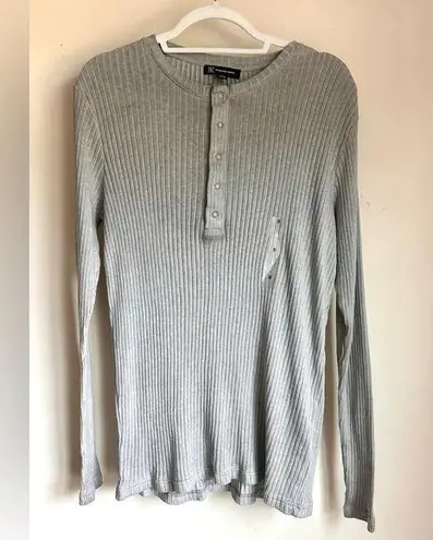 INC Ribbed Gray Half