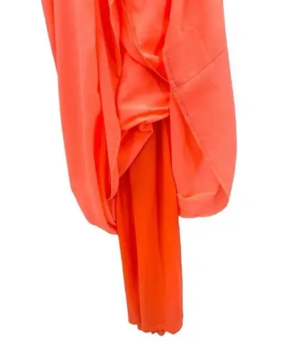 L'ATISTE NWT ‎ by Amy Medium Flowy Gauzy Beach Bright Neon Open Back Maxi Dress