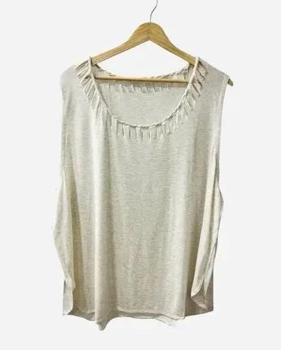 Shape Active Women’s Beige Tank Top Plus Size 2X Scoop Neck Moisture Wicking NWT