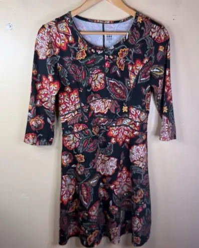 Title Nine Dress Women Small Paisley Floral Dream Travel Fit Flare Pocket Active