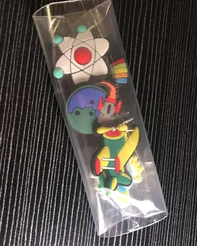 Space and Airplane Little Boy Themed Croc Charms *Bundle 3 Save 20%* Blue