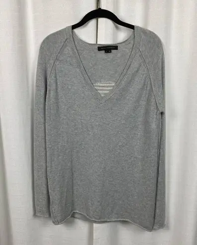 Skull Cashmere Gray Cashmere Blend Skull Print Sweater Sz.S