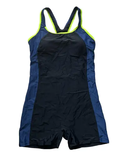 Beautyin Women One Piece Boyleg Training Performance Swimwear Black L Large New