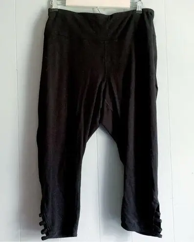 Tangerine Yoga Leggings Black Cutout Ankle Size XXL