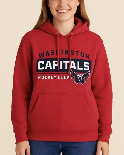 Washington Capitals Hoodie Medium Red NHL Fan Sweatshirt