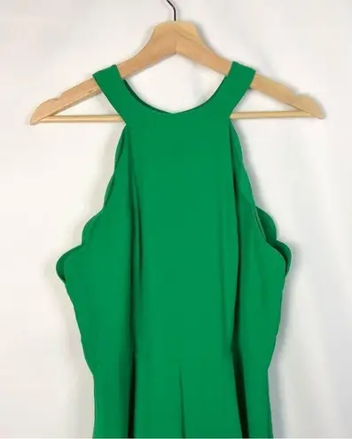 ee:some Boutique Eesome Shamrock Green Scallop Neck Wide Leg Jumpsuit S