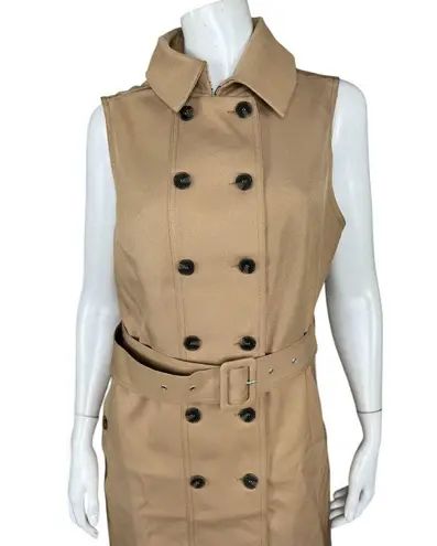 by Stacy London Sleeveless Regular Trench with Adjustable Belt Kacki X