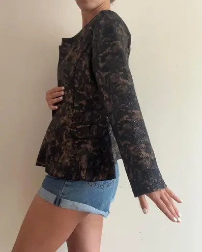 Adore Brown Blazer Printed