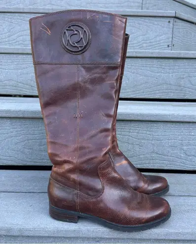 Rockport adiPRENE by adidas Brown Leather Knee High Riding Boots 6.5