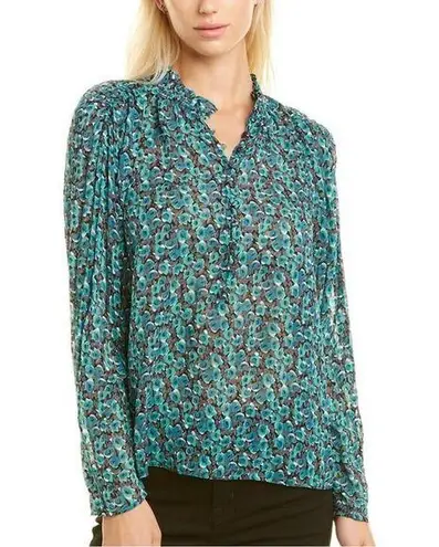 Rebecca Taylor NWT Climbing Rose Silk-Blend Blouse